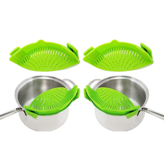 2-Pack: Easy Snap On Heat Resistance Silicone Kitchen Strainer Cartsfy Inc.