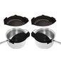 2-Pack Easy Snap On Heat Resistant Silicone Kitchen Strainer in Black and Green