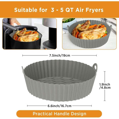 2-Pack: Foldable Silicone Air Fryer Liner Cartsfy Inc.