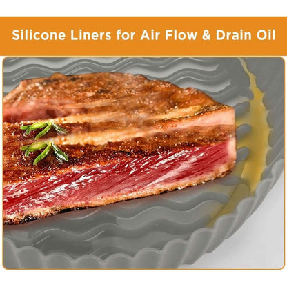 2-Pack: Foldable Silicone Air Fryer Liner Cartsfy Inc.