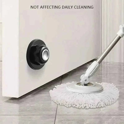 Black magnetic door stopper cap with metal magnet insert