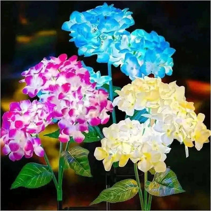 2-Pack Hydrangea Solar LED Flower Lights - Garden Illumination Cartsfy Inc.