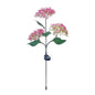 2-Pack: Hydrangea Solar LED Flower Lights with 3 Heads Outdoor Waterproof Garden Lights Cartsfy Inc.