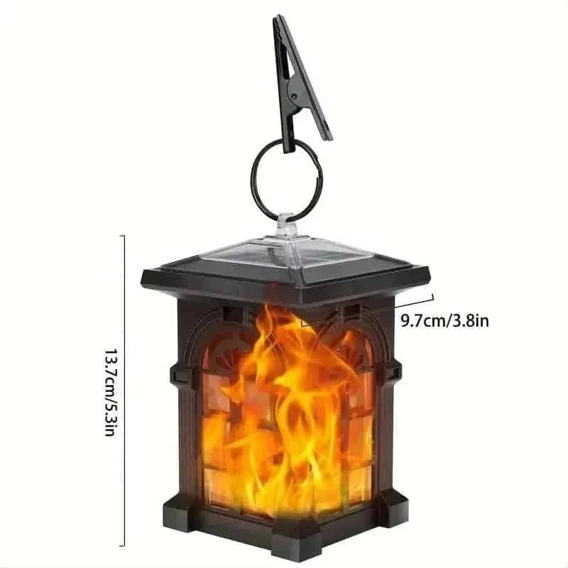 2-Pack: IP65 Waterproof Solar Outdoor Lights With Flickering Flame DailySale Multicolor Yellow Multicolor-Yellow-