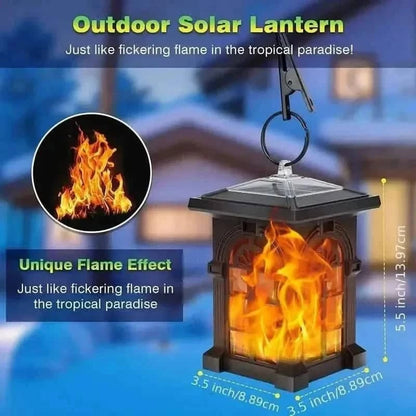 2-Pack: IP65 Waterproof Solar Outdoor Lights With Flickering Flame DailySale Multicolor Yellow Multicolor-Yellow-