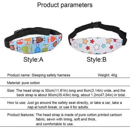 2 - Pack: Kids Safety Head Support Band and Toddler Car Seat Neck Relief - Cartsfy Inc.