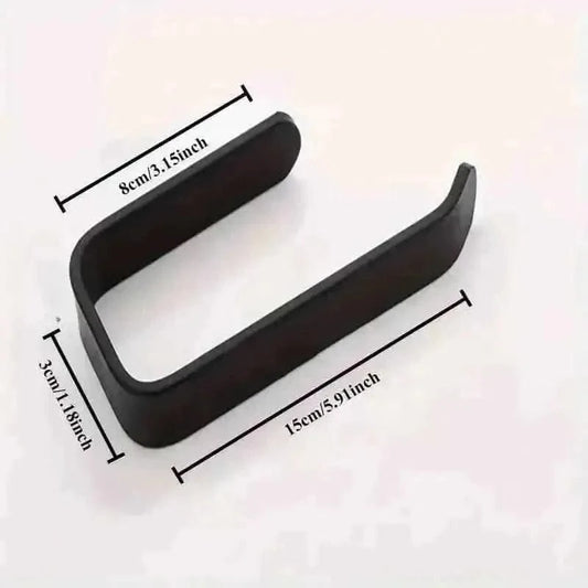 2-Pack: No-Drill Self-Adhesive Toilet Paper Holder – Black & White DailySale Black White Black-White-