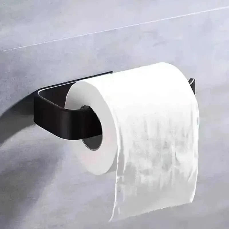 2-Pack: No-Drill Self-Adhesive Toilet Paper Holder – Black & White DailySale Black White Black-White-