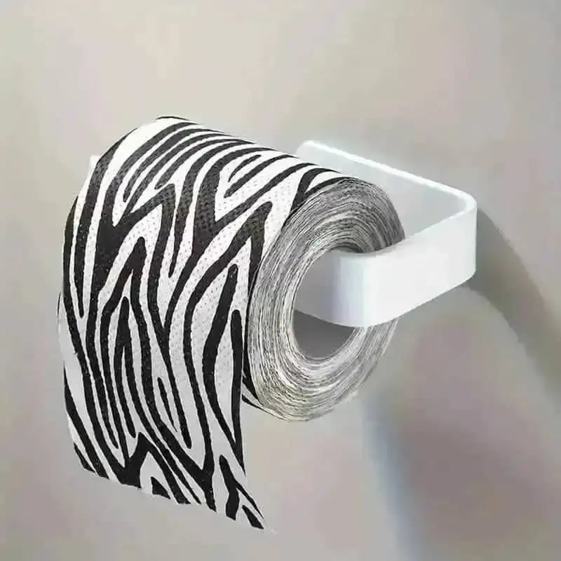 2-Pack: No-Drill Self-Adhesive Toilet Paper Holder – Black & White DailySale Black White Black-White-