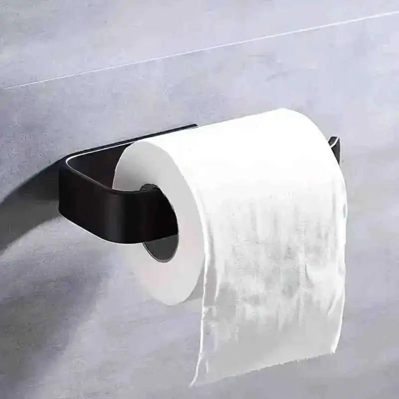 2-Pack: No-Drill Self-Adhesive Toilet Paper Holder – Black & White Cartsfy Inc.