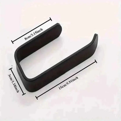 2-Pack: No-Drill Self-Adhesive Toilet Paper Holder – Black & White Cartsfy Inc.