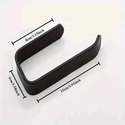 2 - Pack: No - Drill Self - Adhesive Toilet Paper Holder – Black & White - Cartsfy Inc.