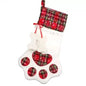 2-Pack: Plaid Christmas Pet Dog Cat Paw Hanging Stocking Socks Cartsfy Inc.