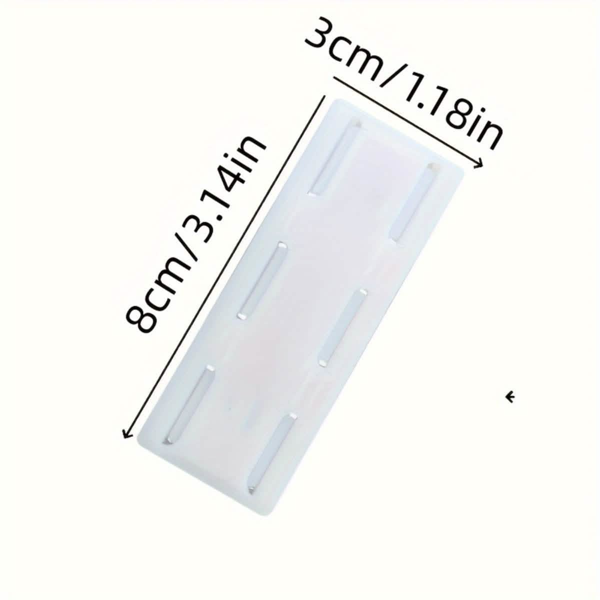 White wall-mounted surge protector organizer, 8cm x 3.4in x 3cm size