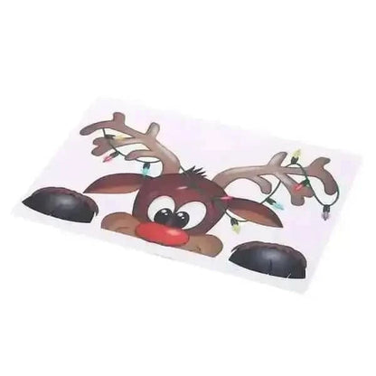 2-Pack: Santa Claus Elk Shop Hotel Christmas Window Double Sided Glass Sticker Cartsfy Inc.