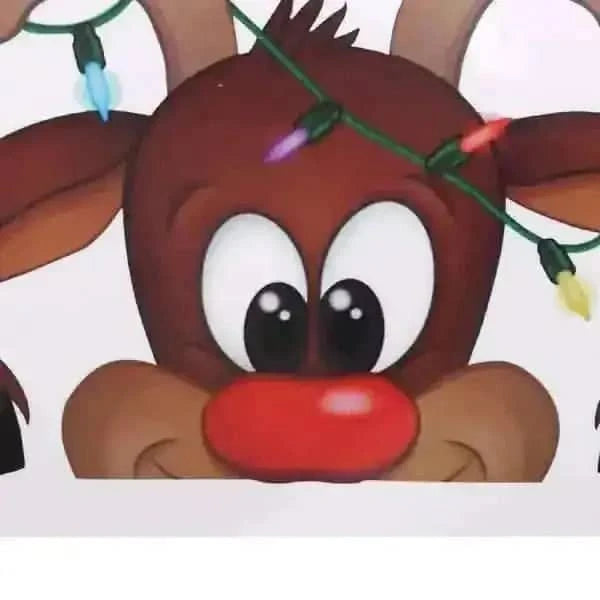 2-Pack: Santa Claus Elk Shop Hotel Christmas Window Double Sided Glass Sticker Cartsfy Inc.