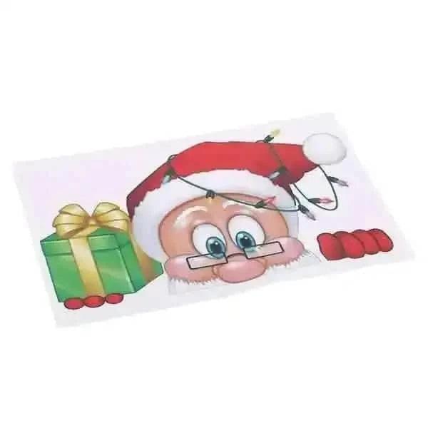 2-Pack: Santa Claus Elk Shop Hotel Christmas Window Double Sided Glass Sticker Cartsfy Inc.
