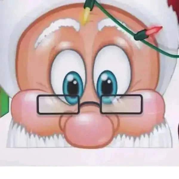2-Pack: Santa Claus Elk Shop Hotel Christmas Window Double Sided Glass Sticker Cartsfy Inc.