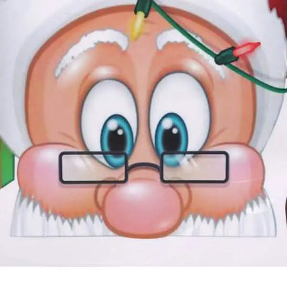 2-Pack: Santa Claus Elk Shop Hotel Christmas Window Double Sided Glass Sticker