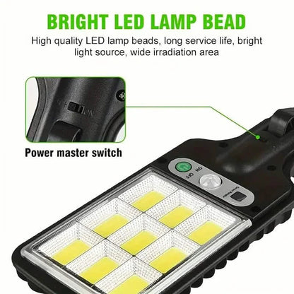 2 - Pack: Solar Outdoor Security Street Lighting, 3 Modes With Wireless Motion Sensing and Remote Control - Cartsfy Inc.