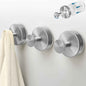 2 - Pack: Strong Suction Cup Hooks – Silver Brushed Stainless Steel, No Drilling Required - Cartsfy Inc.