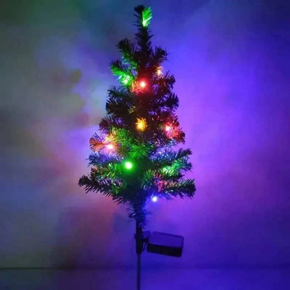 2-Pack Waterproof Solar Christmas Tree LED Light for festive outdoor decor