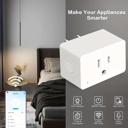 2-Pack: WiFi Smart Plug – 15A, Timer & App Control, Works with Alexa & Google Home Cartsfy Inc.