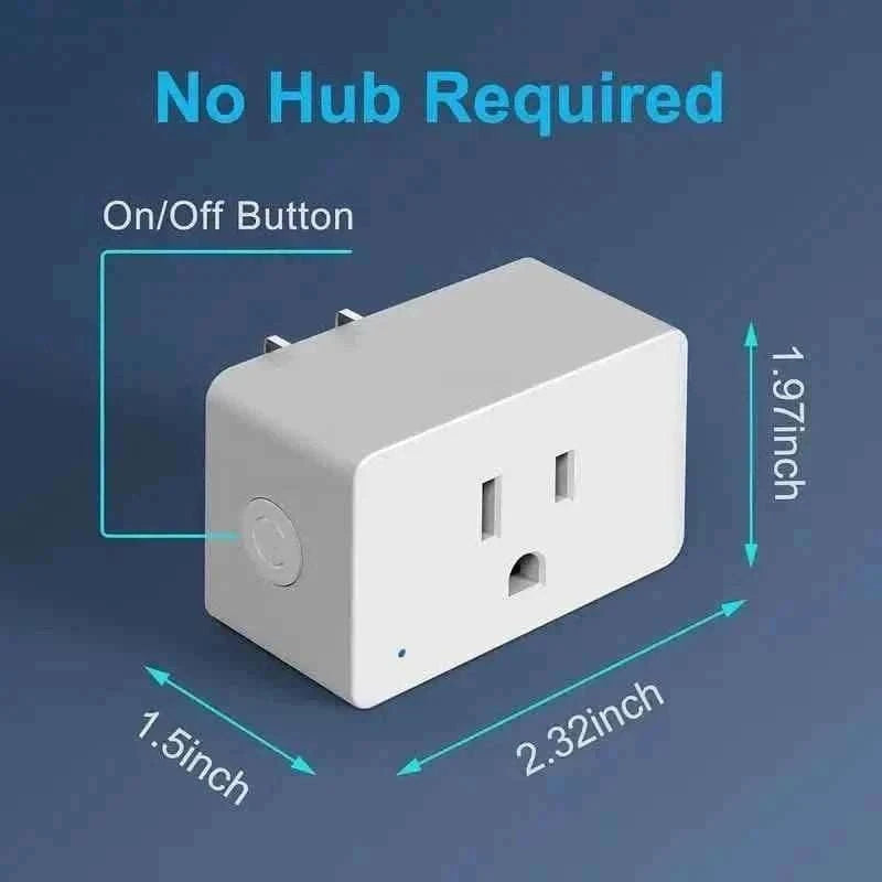 2-Pack: WiFi Smart Plug – 15A, Timer & App Control, Works with Alexa & Google Home Cartsfy Inc.
