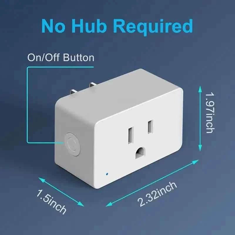 2 - Pack: WiFi Smart Plug – 15A, Timer & App Control, Works with Alexa & Google Home - Cartsfy Inc.