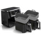 Silicone air fryer pot set, two gray baskets with handles for dual cooking
