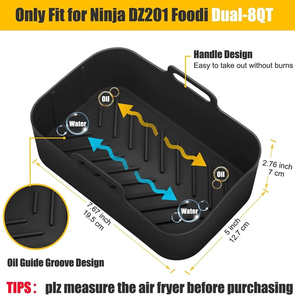 2 - Piece: Air Fryer Silicone Pot - Cartsfy Inc.