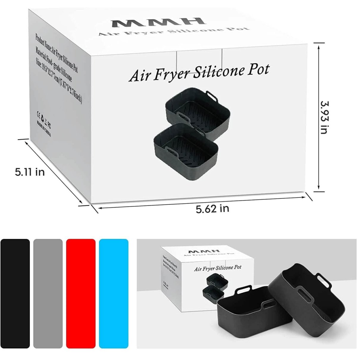 2 - Piece: Air Fryer Silicone Pot - Cartsfy Inc.