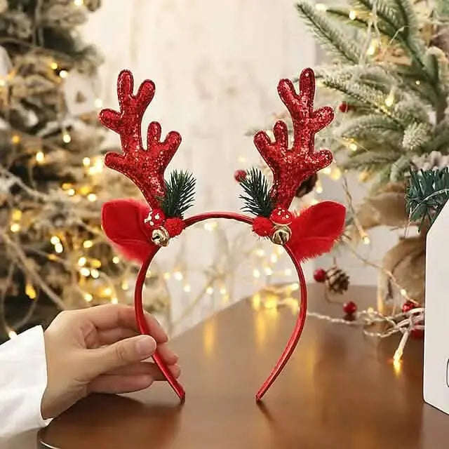 2-Piece: Christmas Deer Horn Bell Head Buckle Cartsfy Inc.