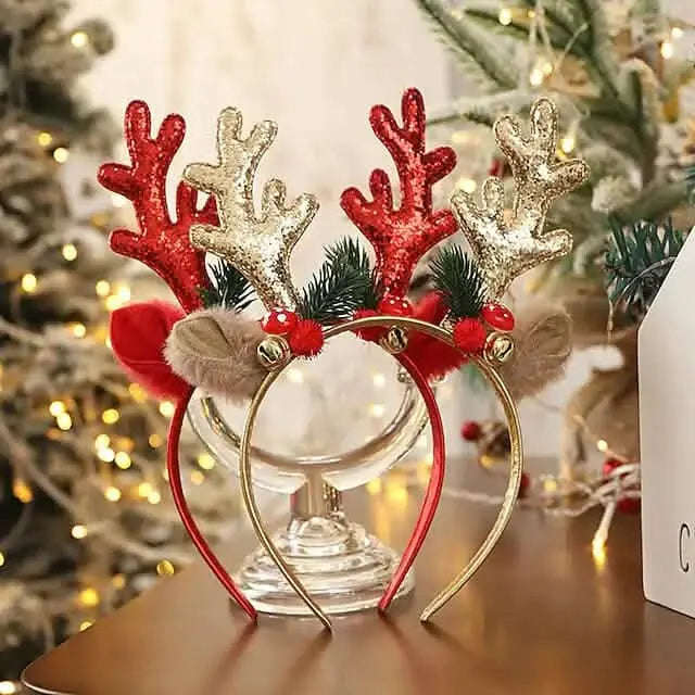 2-Piece: Christmas Deer Horn Bell Head Buckle Cartsfy Inc.