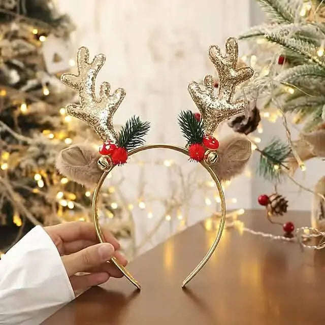 2-Piece: Christmas Deer Horn Bell Head Buckle Cartsfy Inc.