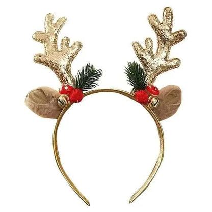 2-Piece: Christmas Deer Horn Bell Head Buckle DailySale Default Title Default Title-