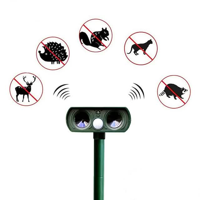 2-Piece: Outdoor Solar Ultrasonic Pest Repeller Cartsfy Inc.