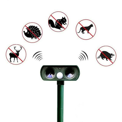 2-Piece: Outdoor Solar Ultrasonic Pest Repeller Cartsfy Inc.