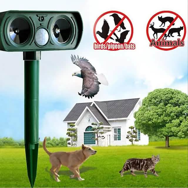 2-Piece: Outdoor Solar Ultrasonic Pest Repeller Cartsfy Inc.