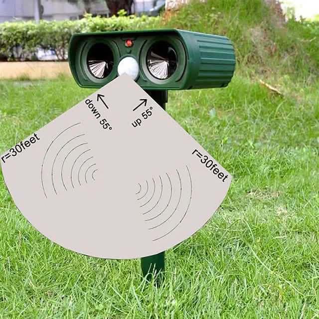 2-Piece: Outdoor Solar Ultrasonic Pest Repeller Cartsfy Inc.