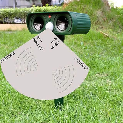 2-Piece: Outdoor Solar Ultrasonic Pest Repeller Cartsfy Inc.