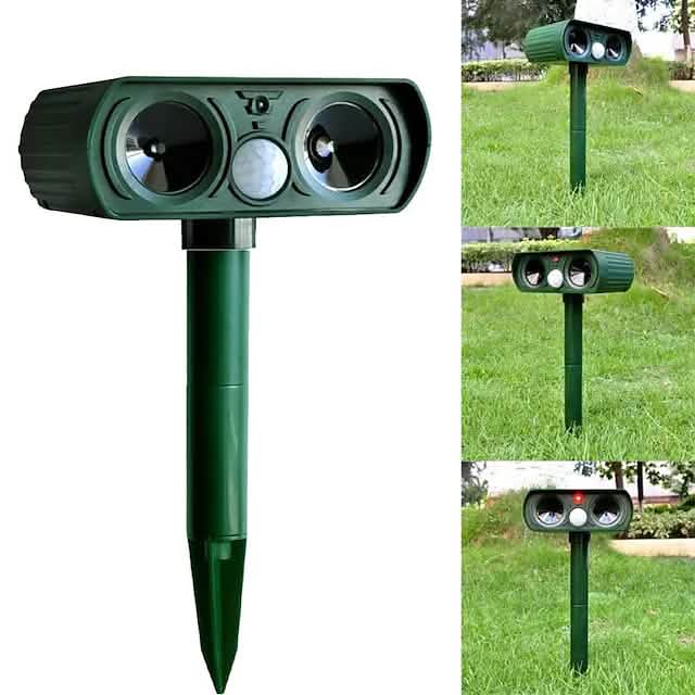2-Piece: Outdoor Solar Ultrasonic Pest Repeller Cartsfy Inc.