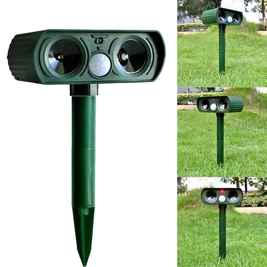 2-Piece: Outdoor Solar Ultrasonic Pest Repeller Cartsfy Inc.