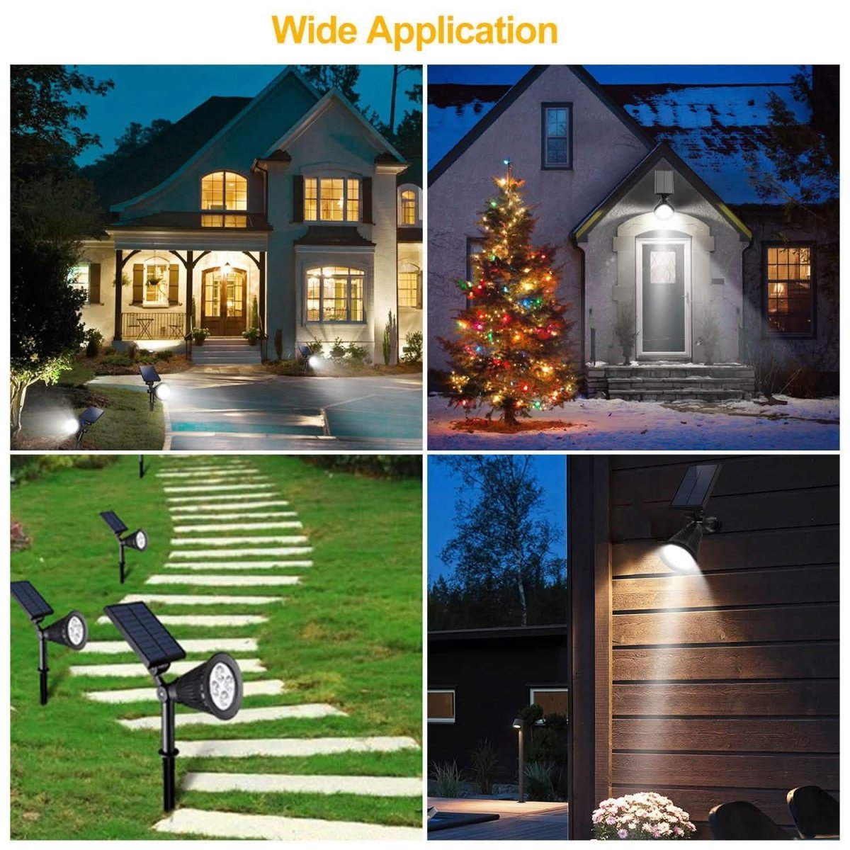 2 - Piece: Solar Spotlight Outdoor Dusk Waterproof - Cartsfy Inc.