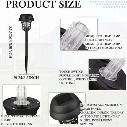 2-Piece: Solar Waterproof Outdoor Bug and Mosquito Zapper DailySale Default Title Default Title-