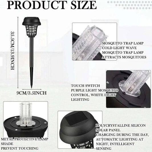 2-Piece: Solar Waterproof Outdoor Bug and Mosquito Zapper DailySale Default Title Default Title-