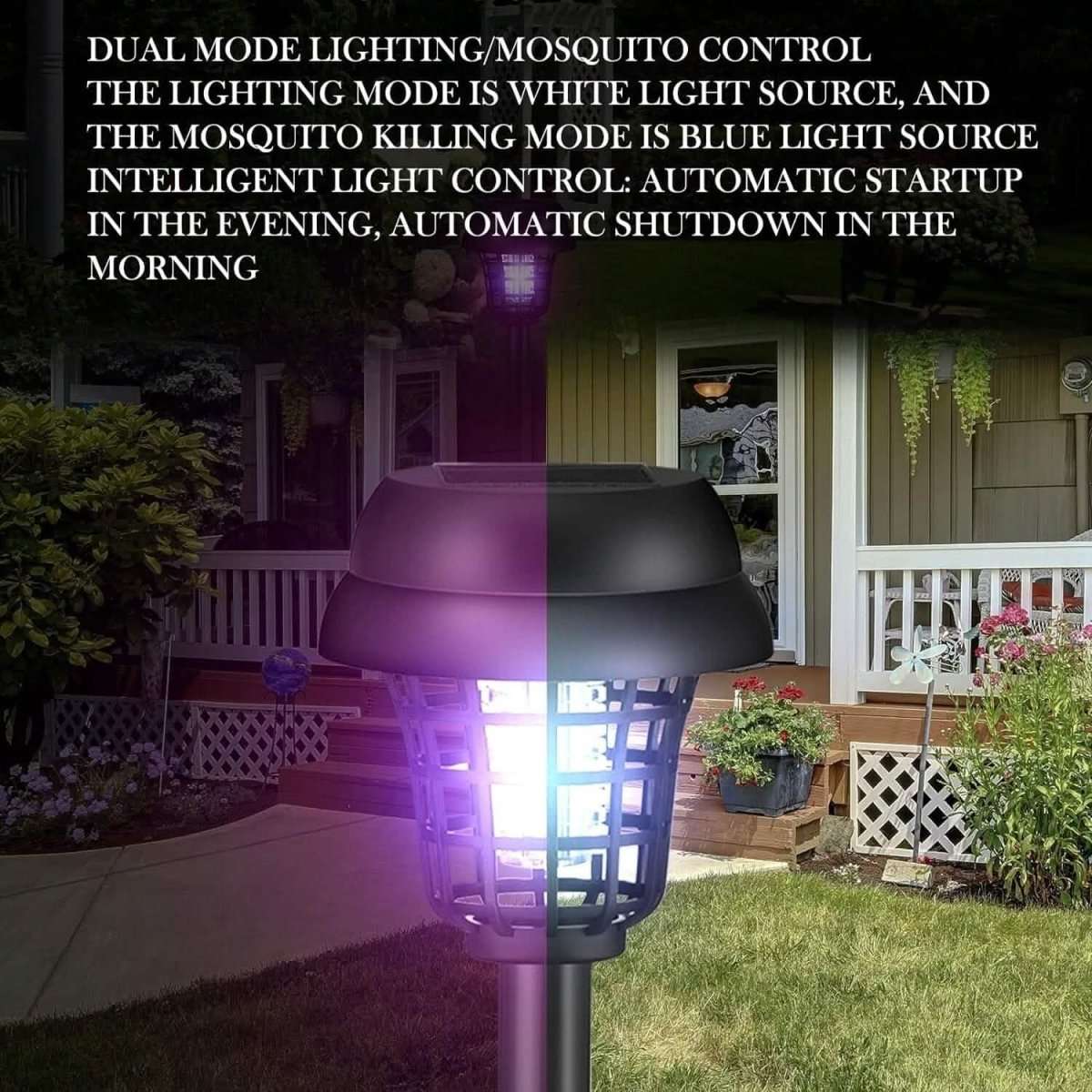 2-Piece: Solar Waterproof Outdoor Bug and Mosquito Zapper Cartsfy Inc.