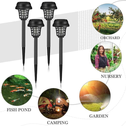 2-Piece: Solar Waterproof Outdoor Bug and Mosquito Zapper Cartsfy Inc.