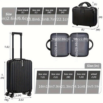 2 - Piece Spinner Luggage Set – 20” Carry - On & 14” Crossbody Handbag - Cartsfy Inc.