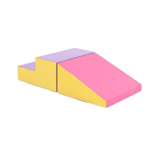 2-Piece Step and Slide Climber for Infants and Toddlers Baby Soft Play Set Foam Blocks-Yellow VYSN Default Title Default Title-
